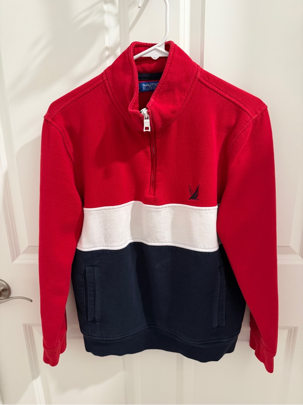 Nautica Blue Sail line 1/4 zip pullover. Small